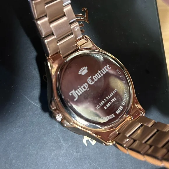 Juicy Couture Black Label Watch With 32mm Rose Gold Chronograph Face - Picture 5 of 6